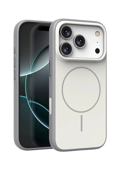 Apple iPhone 17 Pro Max MagSafe Uyumlu Neva Serisi Telefon Kılıfı – Gri