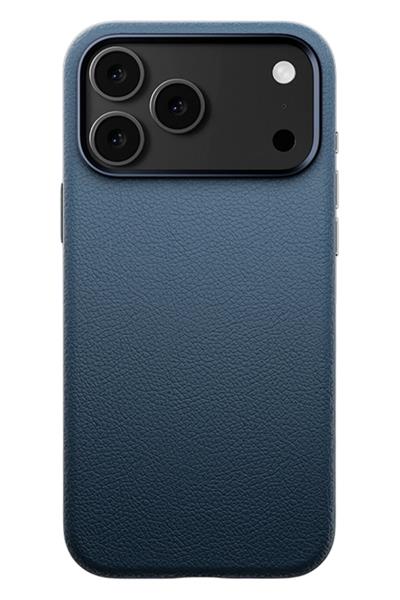 Apple iPhone 17 Pro Max MagSafe Uyumlu Deri Telefon Kılıfı – Lacivert Wonder Seri