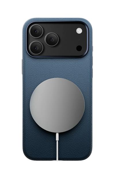 Apple iPhone 17 Pro Max MagSafe Uyumlu Deri Telefon Kılıfı – Lacivert Wonder Seri