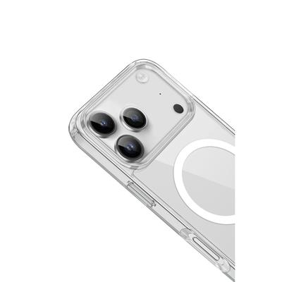 Apple iPhone 17 Pro Max PC Real MagSafe Darbeye Dayanıklı Crystal Kılıf –  Şeffaf
