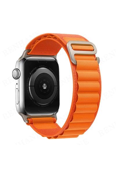 Apple Watch 38mm/40mm/41mm Mountain Kordon - Turuncu