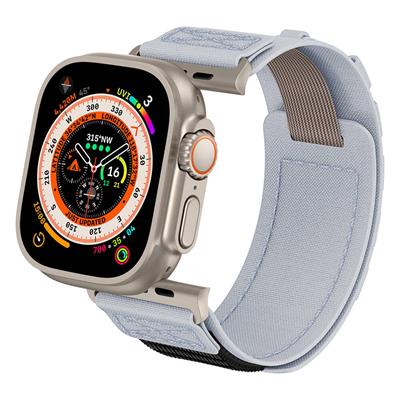 Apple Watch 42mm / 44mm / 45mm / 46mm / 49mm  Tactical Loop Hasır Kordon - Gri