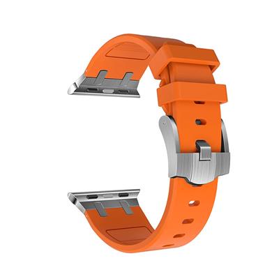 Apple Watch 42mm / 44mm / 45mm / 46mm / 49mm Silikon Kordon - Turuncu