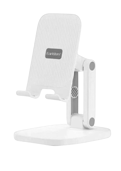 Earldom EH218 Ayarlanabilir Katlanabilir Masaüstü Telefon ve Tablet Tutucu – Beyaz