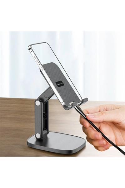 Earldom EH218 Ayarlanabilir Katlanabilir Masaüstü Telefon ve Tablet Tutucu – Beyaz