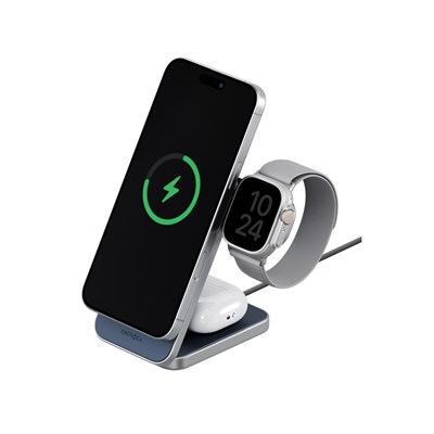 Energea MagTrio Plus 3in1 Manyetik Kablosuz Şarj Standı 15W Katlanabilir (iPhone, Apple Watch, AirPods) – Gold