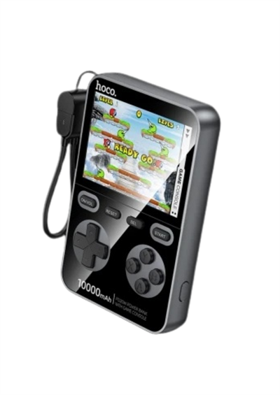 Hoco. Q47 Shine 10.000 mAh Powerbank – PD 20W Hızlı Şarj, Dahili Retro Oyun Konsolu, Siyah