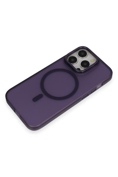 Joko Apple iPhone 14 Pro Max Frost Standlı Magsafe Kapak - Derin Mor