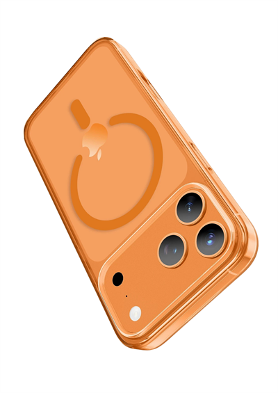 Keephone iPhone 17 Pro Max Glaze MagSafe Uyumlu Darbeye Dayanıklı Kılıf – Turuncu