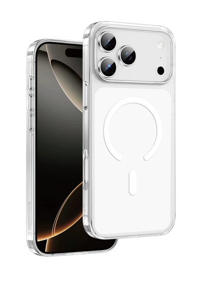 Keephone iPhone 17 Pro Max Glaze MagSafe Uyumlu Darbeye Dayanıklı Kılıf – Şeffaf