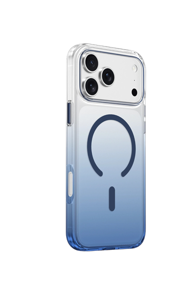 Keephone iPhone 17 Pro Max MagSafe Uyumlu Aurora Pro Şeffaf Telefon Kılıfı – Lacivert