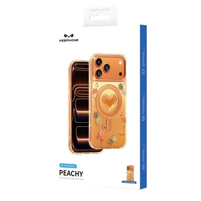 Keephone iPhone 17 Pro Peachy MagSafe Uyumlu Kılıf – Turuncu