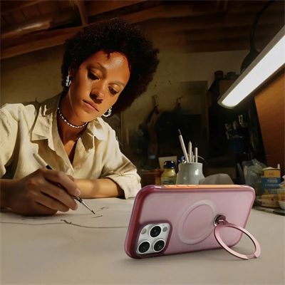 Torras iPhone 16 Pro Max Ostand Spin Air MagSafe Standlı Koruma Kılıf – Kırmızı