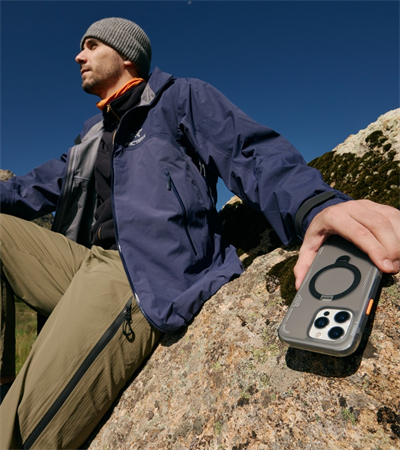 Torras iPhone 16 Pro Max Ostand Spin Air MagSafe Standlı Koruma Kılıf – Siyah