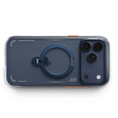 Torras iPhone 17 Pro Max Ostand Spin Air MagSafe Standlı Koruma Kılıf – Lacivert