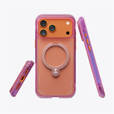 Torras iPhone 17 Pro Max Ostand Spin Air MagSafe Standlı Koruma Kılıf – Pembe
