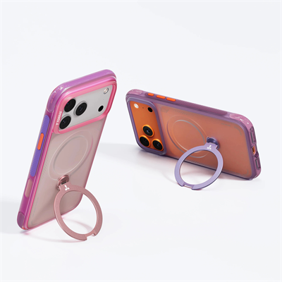 Torras iPhone 17 Pro Max Ostand Spin Air MagSafe Standlı Koruma Kılıf – Mor