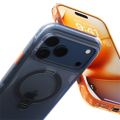 Torras iPhone 17 Pro Max Ostand Spin Air MagSafe Standlı Koruma Kılıf – Lacivert