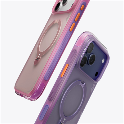 Torras iPhone 17 Pro Ostand Spin Air MagSafe Standlı Koruma Kılıf – Pembe