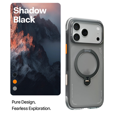 Torras iPhone 17 Pro Ostand Spin Air MagSafe Standlı Koruma Kılıf – Siyah