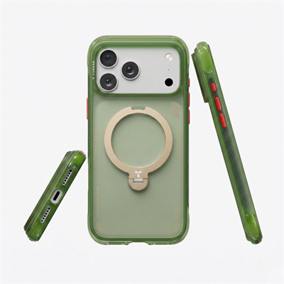 Torras iPhone 17 Pro Ostand Spin Air MagSafe Standlı Koruma Kılıf – Orman Yeşili