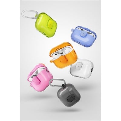 Uniq Airpods 4 (4.nesil) Glase Pro Kilitli Kılıf - Füme