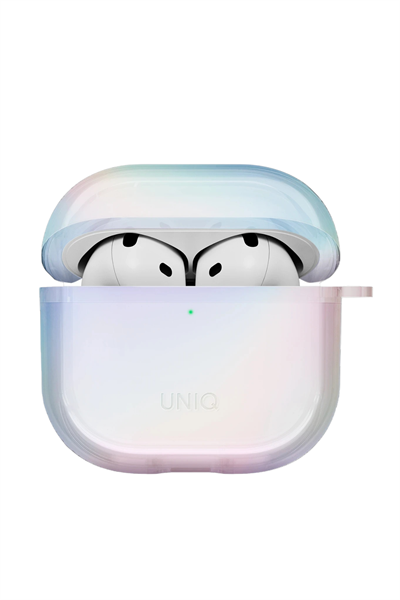 Uniq AirPods 4 (4. Nesil) Iridescia Hang Holografik Askılı Koruma Kılıf – Holo Quartz