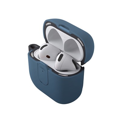 Uniq AirPods 4 (4.nesil) Clyde Kilitli Kılıf – Mavi
