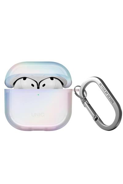 Uniq AirPods 4 (4. Nesil) Iridescia Hang Holografik Askılı Koruma Kılıf – Holo Quartz