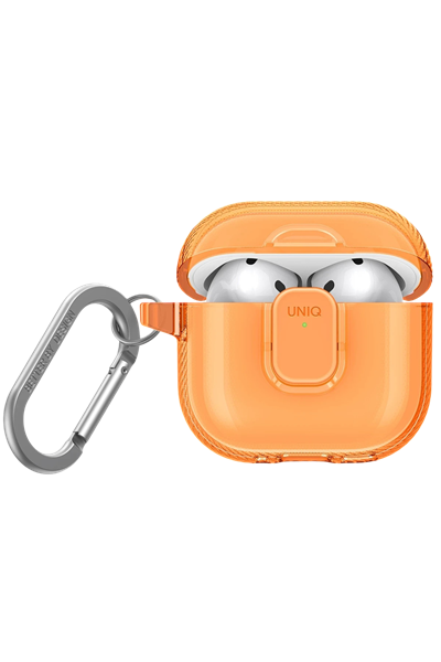 Uniq Airpods 4 (4.nesil) Glase Pro Kilitli Kılıf - Turuncu