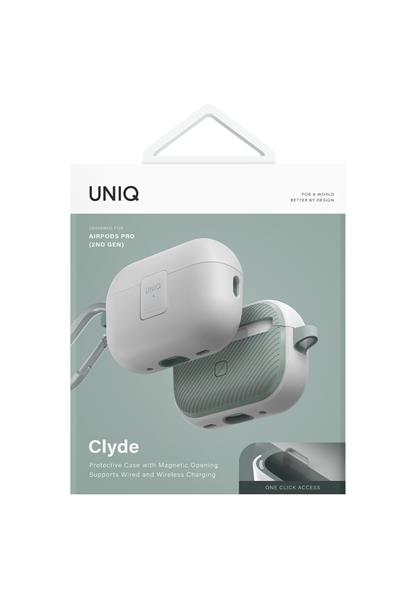 Uniq Apple Airpods Pro 2 (2.nesil) Clyde Kilitli Kılıf - Beyaz