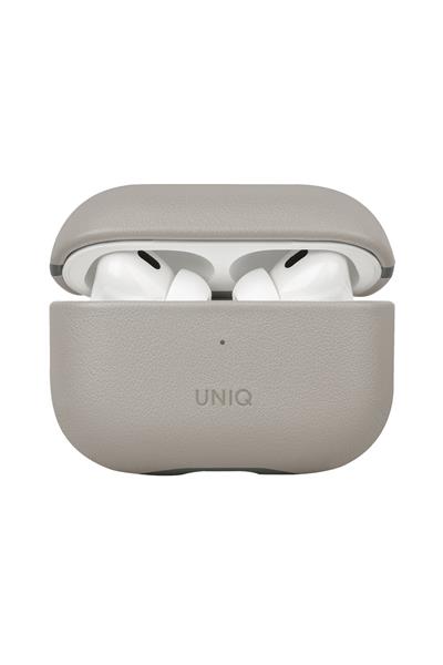 Uniq Apple Airpods Pro 2 (2.nesil) Lyden DS Deri Kılıf - Bej
