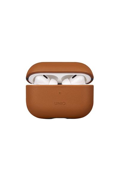 Uniq Apple Airpods Pro 2 (2.nesil) Terra Genuine Deri Kılıf - Kahverengi