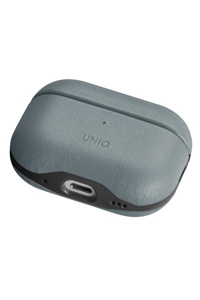 Uniq Apple Airpods Pro 2 (2.nesil) Lyden DS Deri Kılıf - Mavi