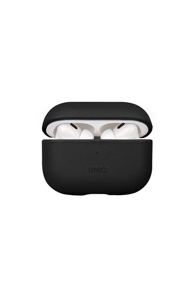 Uniq Apple Airpods Pro 2 (2.nesil) Terra Genuine Deri Kılıf - Siyah