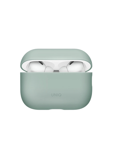 Uniq AirPods Pro 3 (3. Nesil) Lino Yumuşak Silikon Kılıf – Yeşil