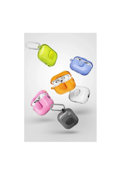 Uniq AirPods Pro 3 (3. Nesil) Glase Pro Darbeye Dayanıklı Koruma Kilitli Kılıf – Pembe