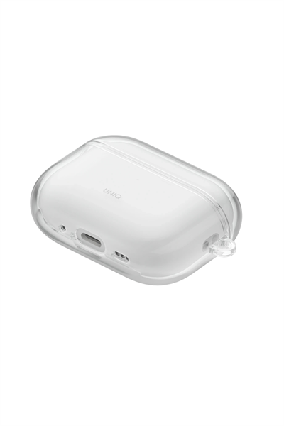 Uniq AirPods Pro 3 (3. Nesil) Glase Darbe Korumalı Silikon Kılıf – Şeffaf
