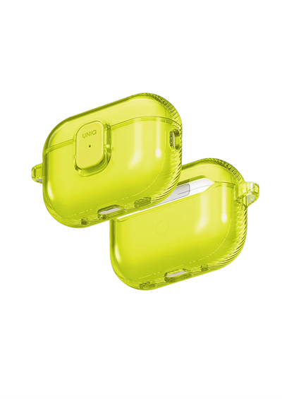 Uniq AirPods Pro 3 (3. Nesil) Glase Pro Darbeye Dayanıklı Koruma Kilitli Kılıf – Yeşil