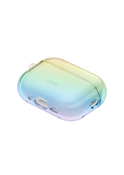 Uniq AirPods Pro 3 (3. Nesil) Iridescia Hang Serisi Askılı Şeffaf Kılıf - Holo Quartz