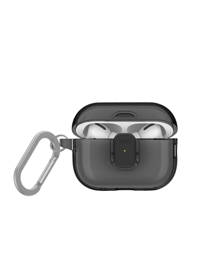 Uniq AirPods Pro 3 (3. Nesil) Glase Pro Darbeye Dayanıklı Koruma Kilitli Kılıf – Füme