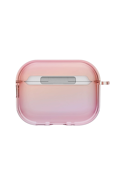 Uniq AirPods Pro 3 (3. Nesil) Iridescia Hang Serisi Askılı Şeffaf Kılıf - Pembe