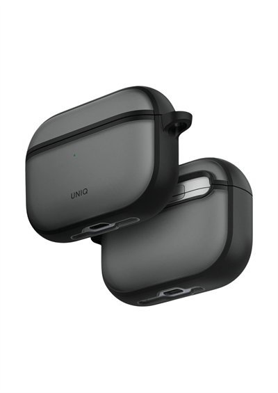 Uniq AirPods Pro 3 (3. Nesil) Veren Frosted Hang Mat Koruma Kılıf – Siyah