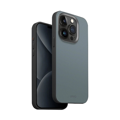 Uniq Apple iPhone 15 Pro Max MagSafe Uyumlu Lyden DS Deri Telefon Kılıfı – Lacivert