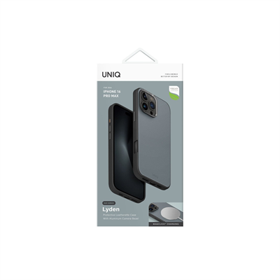 Uniq Apple iPhone 16 Pro MagSafe Uyumlu Lyden DS Deri Telefon Kılıfı – Lacivert