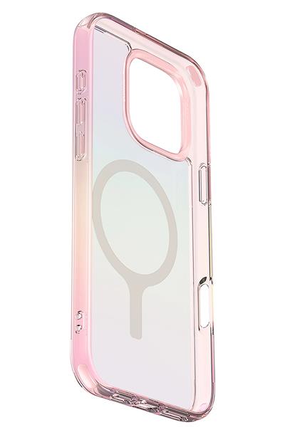 Uniq Apple iPhone 16 Pro Max Iridescia Magsafe Kapak - Pembe Rainbow