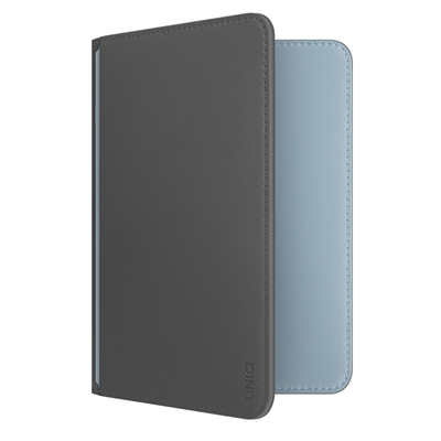 Uniq Belmont RFID-Block Apple Find My Özellikli Vegan Deri Kart & Pasaport Tutucu – Gri-Mavi