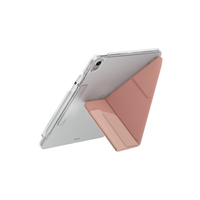 Uniq Camden iPad 2025 10.9 (10.nesil) Katlanabilir, Çok Açılı Stand, İnce & Hafif Tasarım Tablet Kılıfı – Pembe