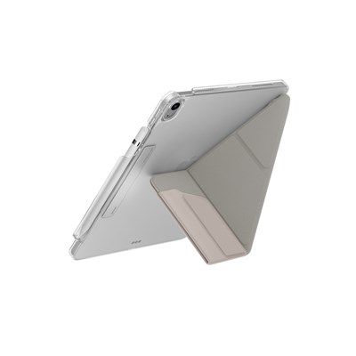 Uniq Camden iPad 2025 10.9 (10.nesil) Katlanabilir, Çok Açılı Stand, İnce & Hafif Tasarım Tablet Kılıfı – Bej