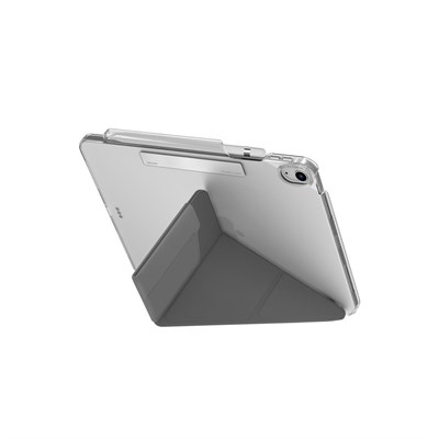 Uniq Camden iPad 2025 10.9 (10.nesil) Katlanabilir, Çok Açılı Stand, İnce & Hafif Tasarım Tablet Kılıfı – Gri